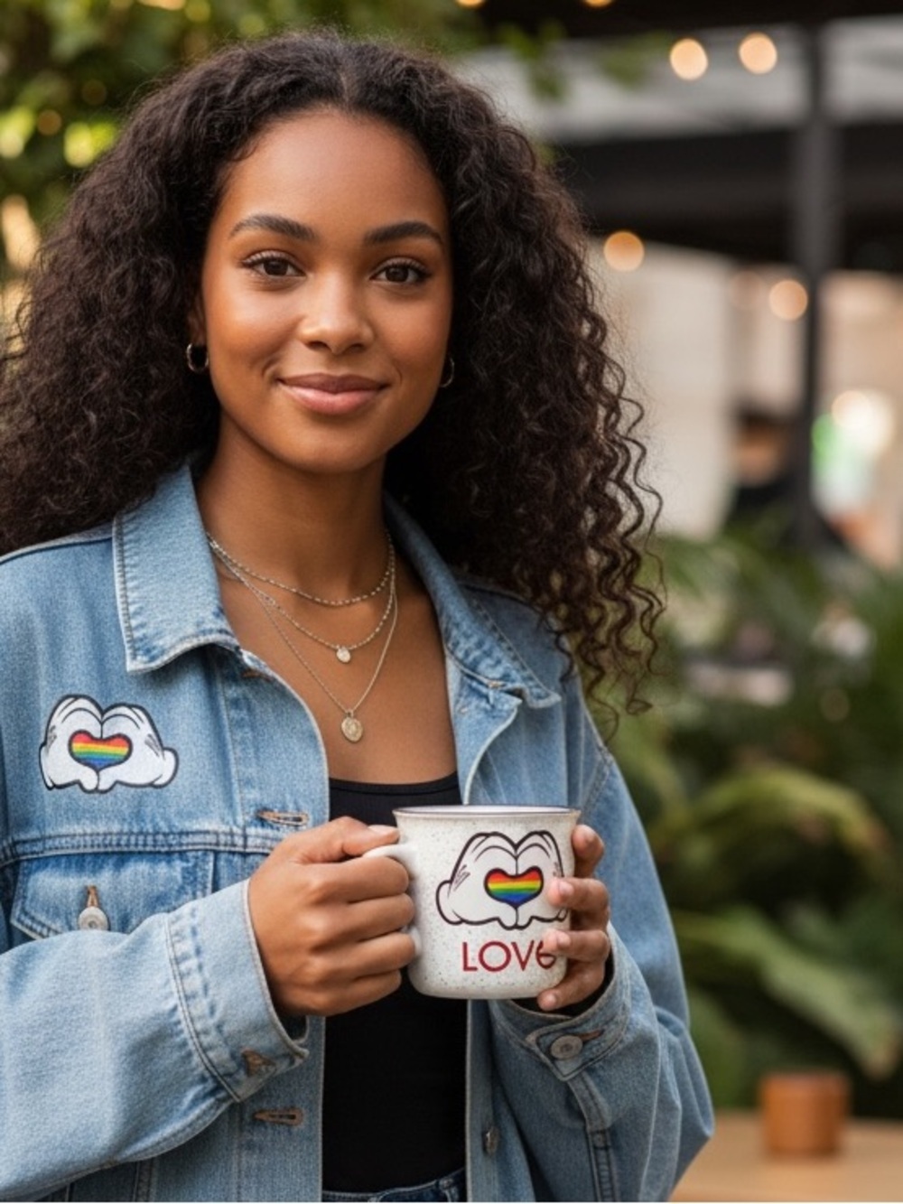 Disney Mickey Rainbow Heart Hands Pride Love Mug 20oz